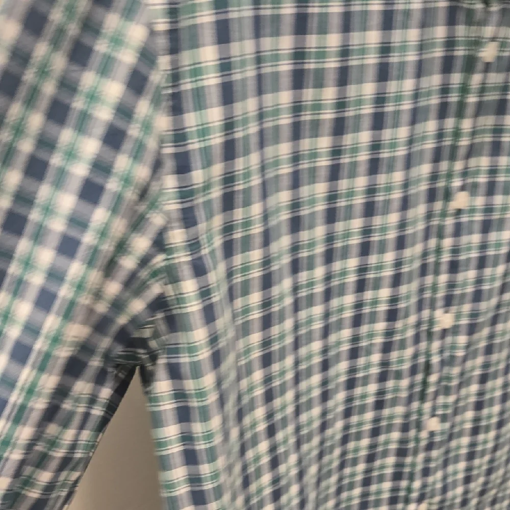 J. Crew Navy and Green Checkered Shirt